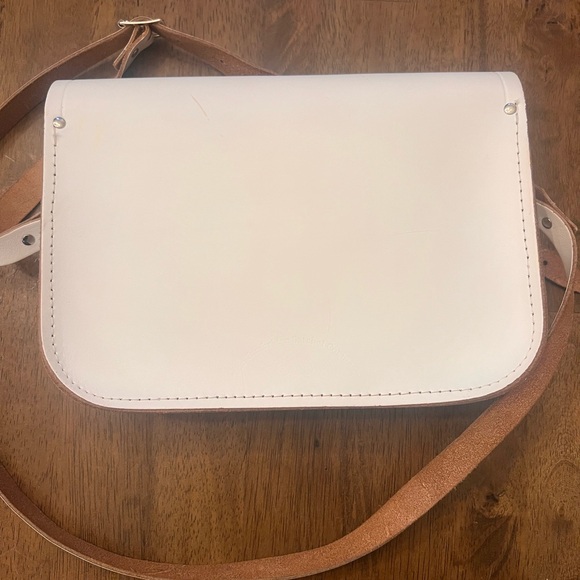 Cambridge Satchel Company White Leather Crossbody Satchel - Picture 2 of 9